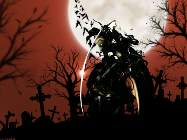 Creepy halloween fullmoon bats cemetery free wallpaper - medium preview image