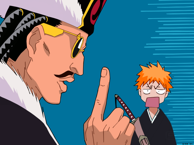 Man pointing cartoon facialhair kimono free wallpaper - medium preview image
