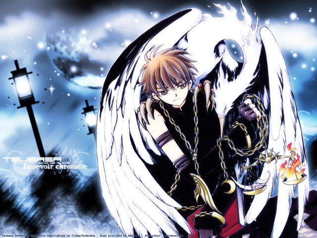 Anime wings sword snowy cross free wallpaper - medium preview image