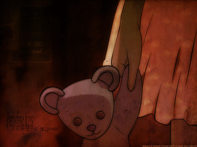 Teddy bear holding wall red free wallpaper - medium preview image