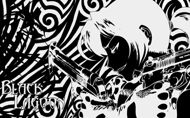 Woman gun swirls ink comic free wallpaper - medium preview image