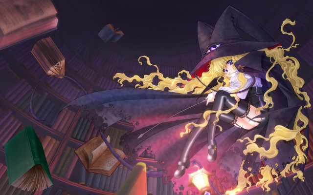 Cartoon witch blonde hair magic free wallpaper - medium preview image