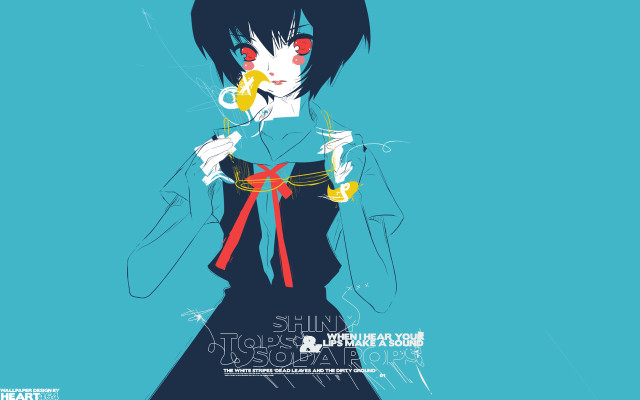 Woman cigarette blue background red free wallpaper - medium preview image
