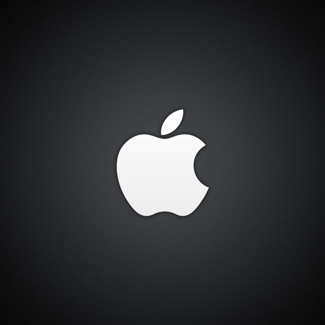 Apple logo black background shadow free wallpaper - medium preview image