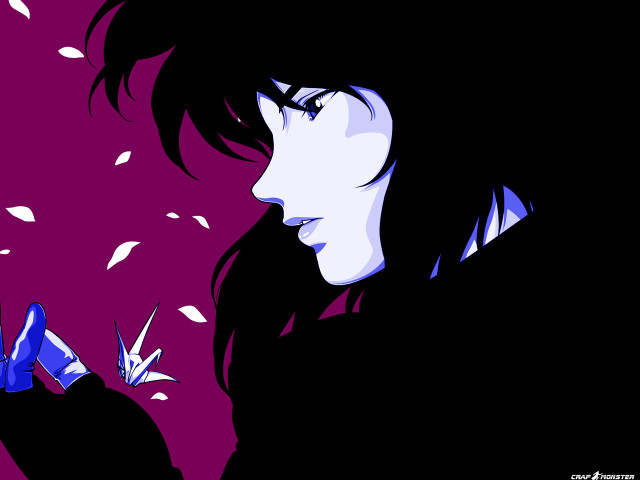 Woman cellphone bird cherryblossoms neo free wallpaper - medium preview image
