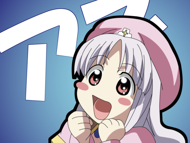 Pink hat blue background nyan free wallpaper - medium preview image