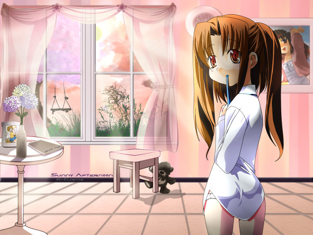 Girl room table window woman free wallpaper for desktop - medium preview image