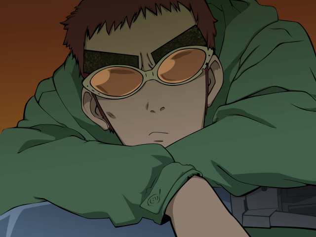 Man green hoodie sunglasses portrait free wallpaper - medium preview image