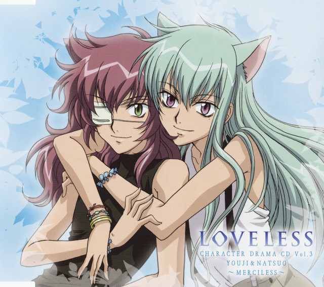 Anime hug blue background flower free wallpaper - medium preview image