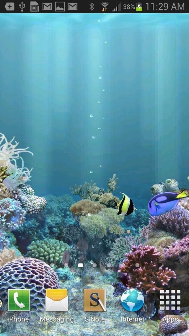 Cell phone coral reef fish free wallpaper - medium preview image