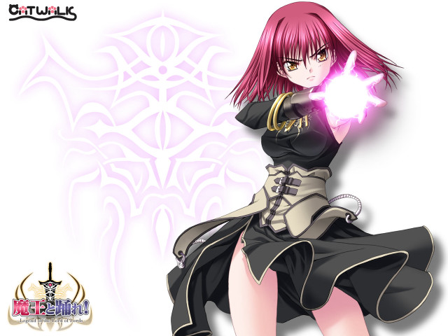 Pink hair girl green light free wallpaper - medium preview image