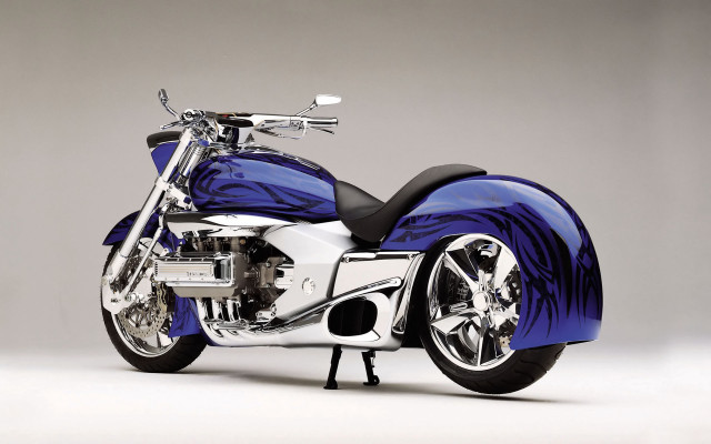 Blue white motorcycle precisionism airbrush free wallpaper - medium preview image
