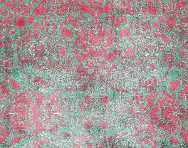 Red green rug pattern cat free wallpaper - medium preview image