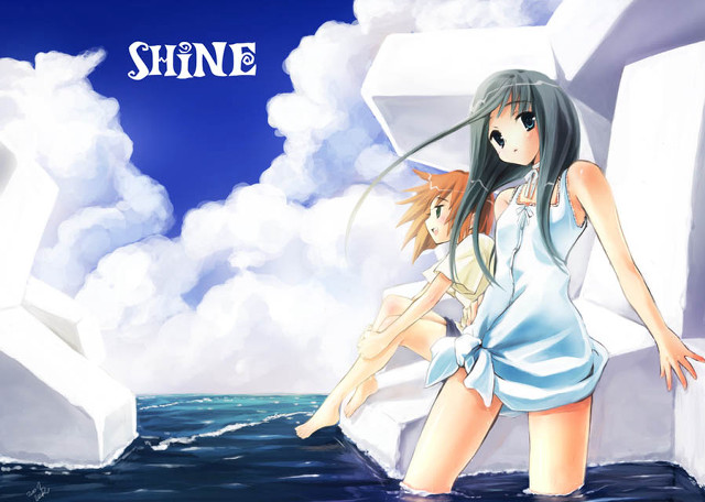 Girl water dress beach sky free wallpaper - medium preview image