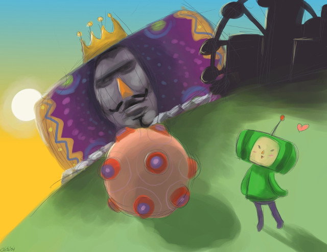 Cartoon character giant face crown free wallpaper - medium preview image