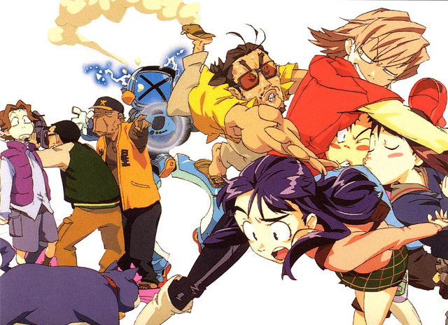 Group people cartoon background manga free wallpaper - medium preview image