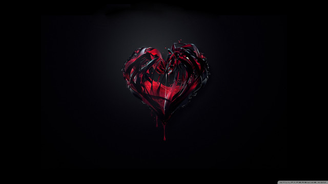 Heart red liquid dripping black free wallpaper - medium preview image