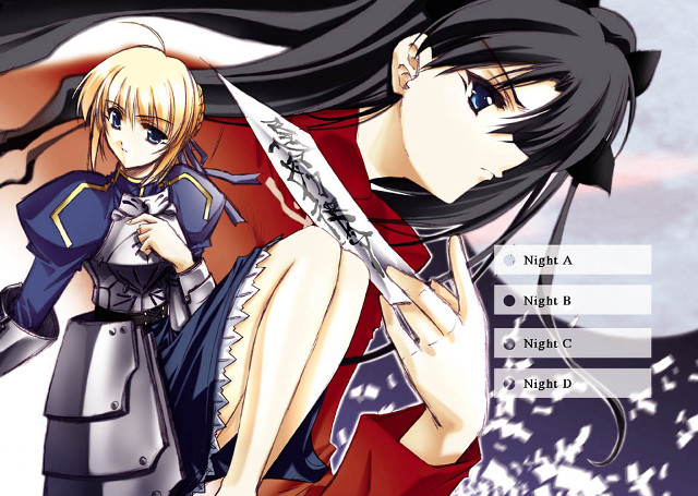 Anime couple snow trees armor free wallpaper - medium preview image