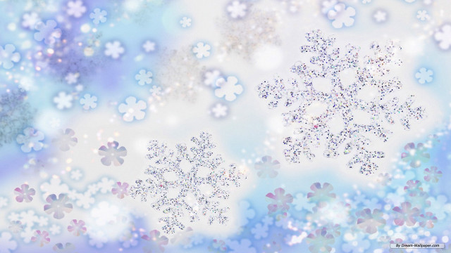 Snowflake sky snowflakes blue background free wallpaper - medium preview image