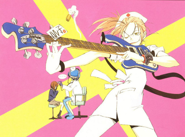 Cartoon band guitar 2girls music free wallpaper - medium preview image
