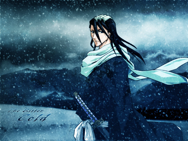 Man sword snow mountain night free wallpaper - medium preview image