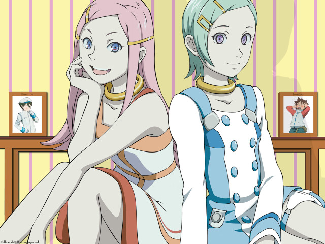 Anime rococo illustration aqua skin free wallpaper - medium preview image