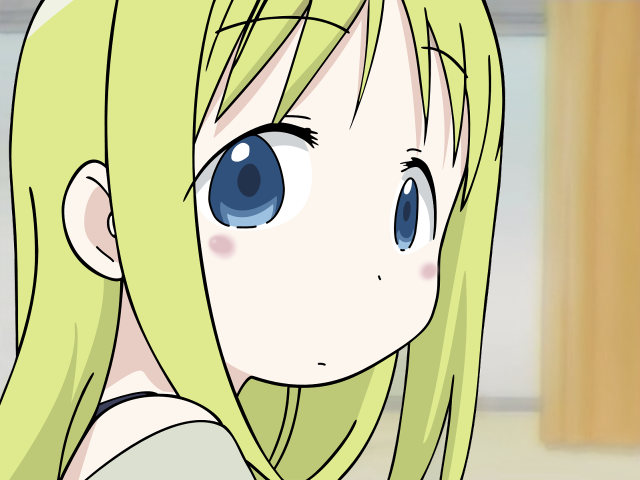 Anime girl blue eyes blonde free wallpaper - medium preview image