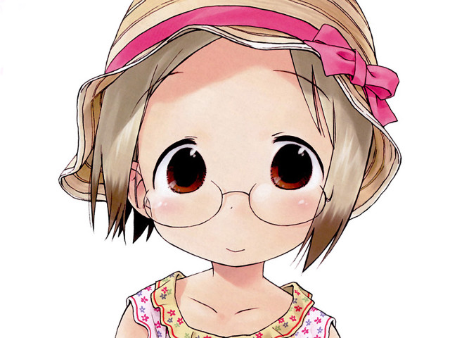 Cartoon girl pink bow dress free wallpaper - medium preview image