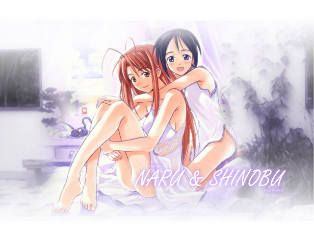 Naru shinobi anime hug bed free wallpaper - medium preview image