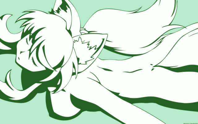 Girl fox ears wind floating free wallpaper - medium preview image