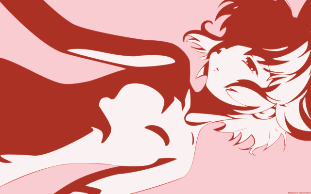 Woman kissing cow pink red free wallpaper - medium preview image
