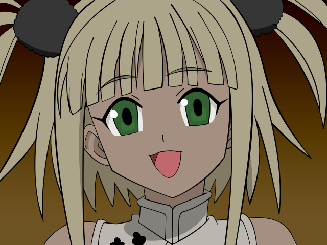 Cartoon cat ears white shirt free wallpaper - medium preview image