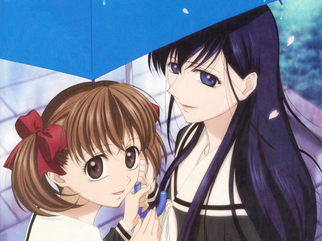 Ai mitsu anime umbrella rain free wallpaper - medium preview image