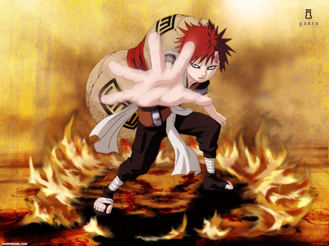 Red haired man fire breathing free wallpaper - medium preview image