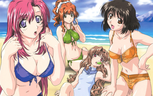 Beach girls bikinis anime sky #2 free wallpaper - medium preview image