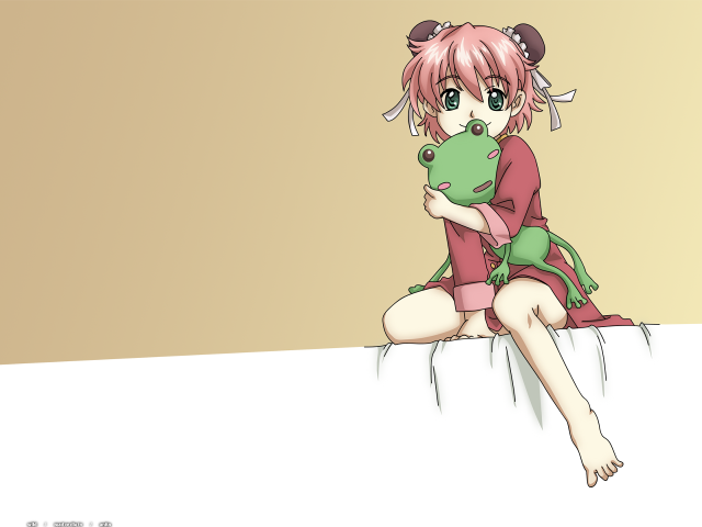 Girl frog cat beige anime free wallpaper - medium preview image