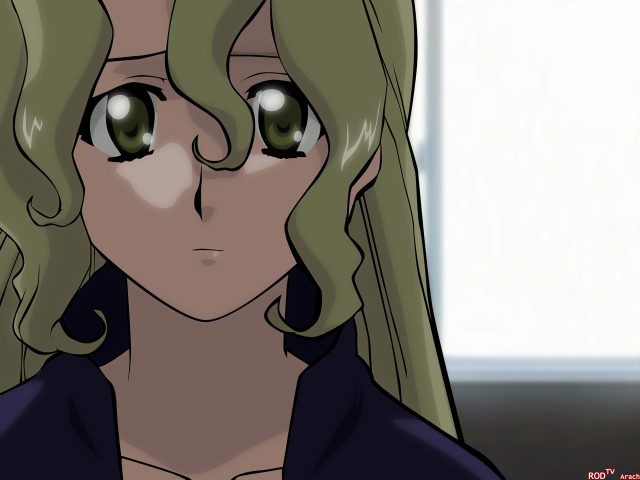 Sad green eyed woman long free wallpaper - medium preview image