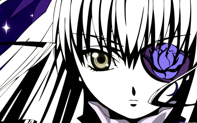 Anime girl long hair flower #4 free wallpaper - medium preview image