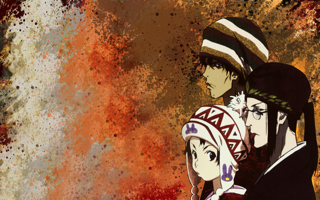 Group people standing painting orange free wallpaper - medium preview image