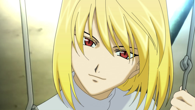 Blonde man red eyes sword free wallpaper - medium preview image
