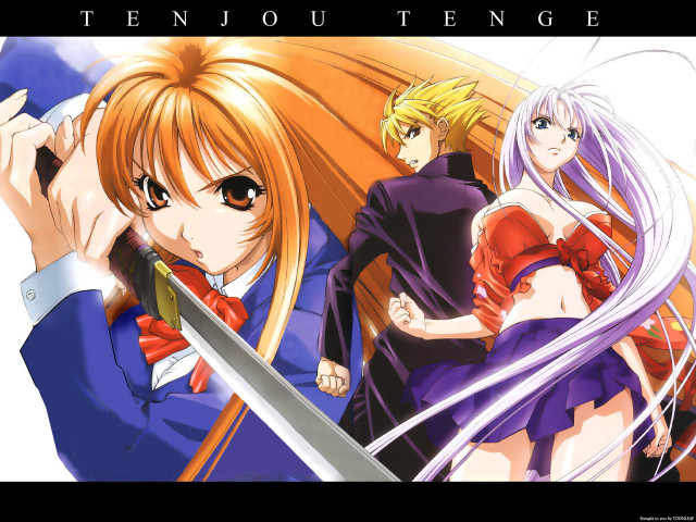 Anime swords group longhair woman free wallpaper - medium preview image