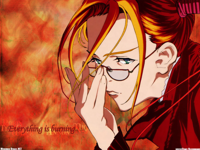 Woman glasses redshirt greeneyes orangehair free wallpaper - medium preview image