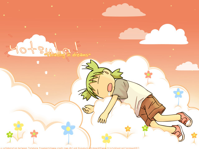 Boy cloud flowers sunset greenhair free wallpaper - medium preview image