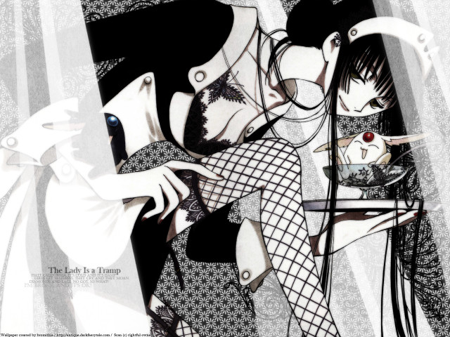 Gothic anime woman coffee cigarette #2 free wallpaper - medium preview image