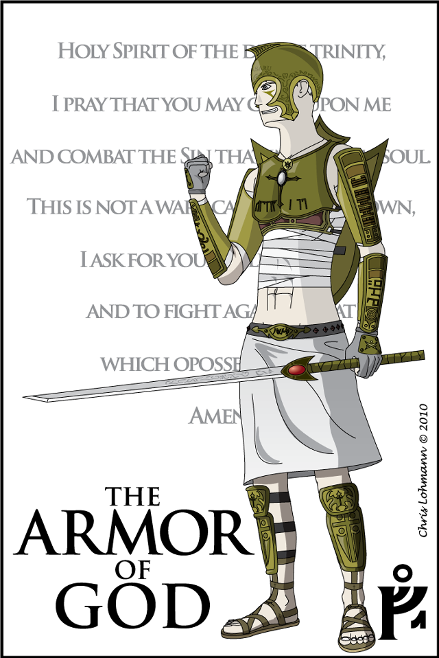 Cartoon character sword armor chest free wallpaper - medium preview image