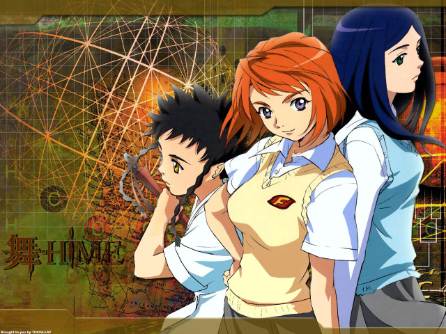 Anime girls ferris wheel umbrella free wallpaper - medium preview image