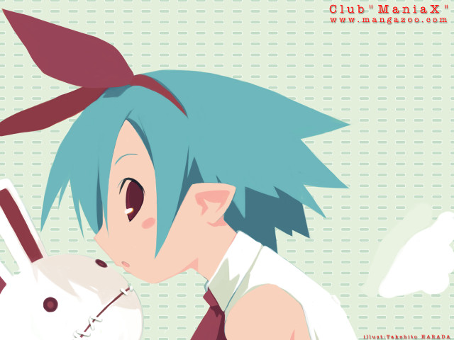 Blue hair bunny mask rabbit free wallpaper - medium preview image