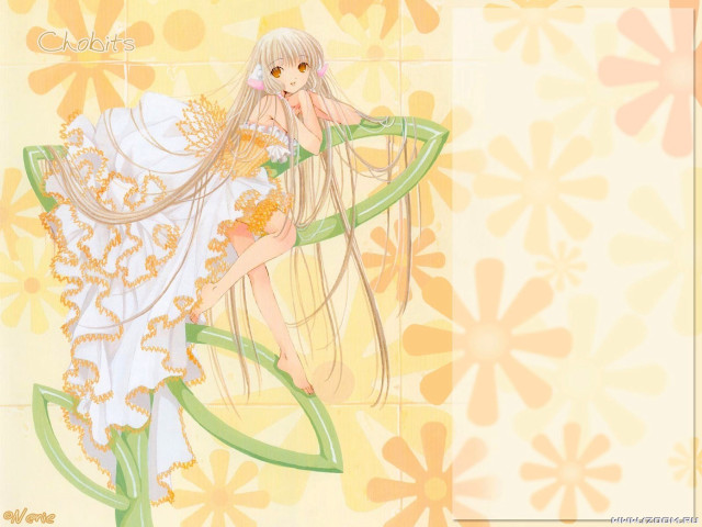 Girl longhair whitedress flower yellow free wallpaper - medium preview image