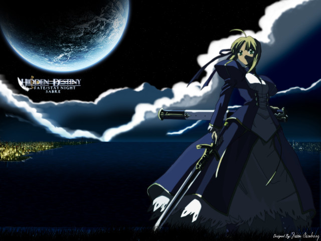 Fullmoon gothic anime saber armor free wallpaper - medium preview image