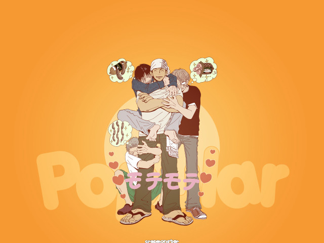Couple hug yellow background polar free wallpaper - medium preview image